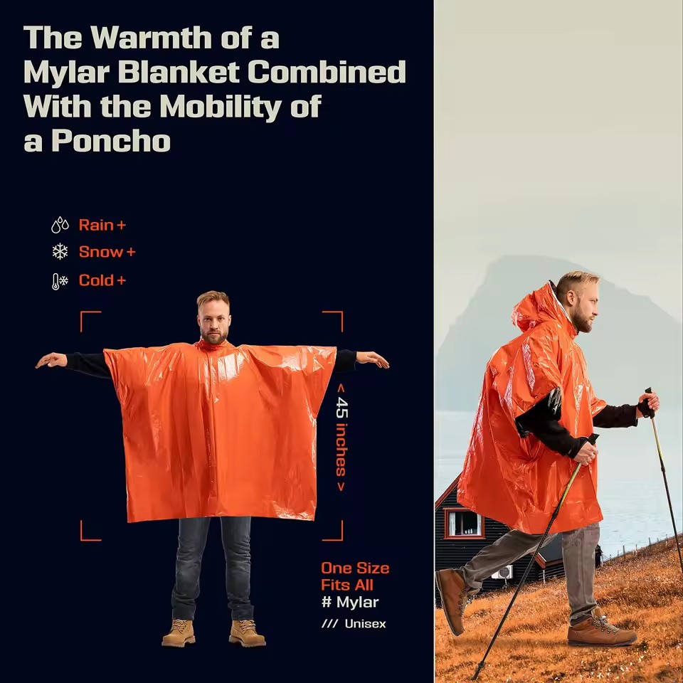 1 stuk/2 stuks noodponcho, the - Emergency Poncho Rain recensie en prijs